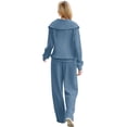 thumbnail image 4 of Lounge Sets For Women 2023 Oversized Half Zip Sweatshirt And Wide Leg Sweatpant 2 Piece Outfits Sweatsuit Tracksuit, 4 of 7