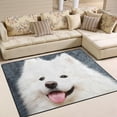 thumbnail image 2 of SKYSONIC Lightweight Carpet Mats Area Soft Rugs Floor Mat Rug Home Decoration for Kids Room Living Room 63 x 48 inches Samoyed Dog at Home, 2 of 6