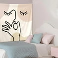thumbnail image 5 of Bathroom Funny Tapestry, Funny Bathroom Wall Decor, Neutral Boho Abstract Minimalist Tapestries Wall Blanket for Bath Room Washroom Decor, 51x60 Inch, 5 of 5