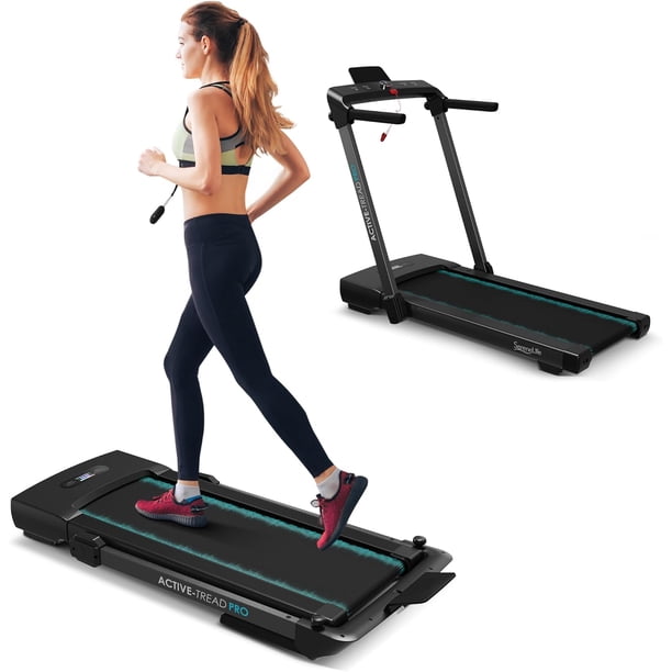 Caminadora Plegable Premium 2 en 1 SereneLife con Control Remoto, Velocidad Maxima de 14 km/h, Compacta para Guardar Bajo la Cama, 2.5 HP, App Compatible, Fácil de Montar y Almacenar, Capacidad 120 kg