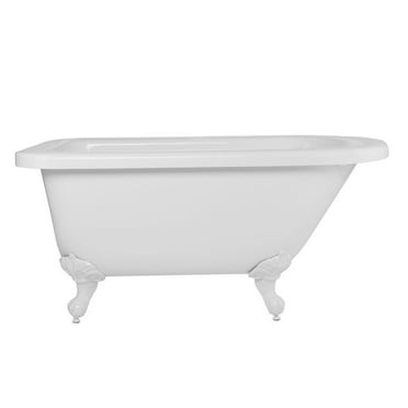 Savanna 60 Inch Acrylic Classic Clawfoot Tub - No Faucet Drillings - Ball & Claw Feet