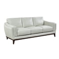 thumbnail image 2 of Hello Sofa Home Rio Modern Wood and Top Grain Leather Sofa in White, 2 of 10