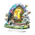 thumbnail image 2 of DOLITY Easter Garden Bunny Scene Table Ornament Versatile Accessory 2D Flat Acrylic A, 2 of 9