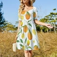 thumbnail image 2 of Lemons and oranges Sleeveless Dress summer women's dress 2024 summer dresses womens 2024, 2 of 6