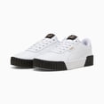 thumbnail image 2 of PUMA Womens Carina 3.0 Lace Up Sneakers Shoes Casual - White, 2 of 6