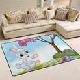 thumbnail image 2 of SKYSONIC Cute Easter Bunny Area Rug Pad 24x36 Inch 100% Light Weight Polyester Fabric for Living Bedroom, 2 of 6