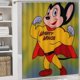 thumbnail image 5 of Mighty Mouse Las nuevas aventuras-theme 4-Piece Shower Curtain Set with Rugs, Waterproof Bathroom Decor Set Includes Bath Mat, U-Shaped Rug, Toilet Lid Cover and Curtain with Hooks, 5 of 6