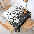 thumbnail image 2 of Halloween Bat Swarm Pattern Square Tablecloth,Waterproof Square Table Cover,Wipeable Spillproof Washable Table Cover for Home Kitchen Party Decor 60"x60"(152x152cm), 2 of 6