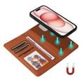 thumbnail image 6 of SaniMore for iPhone 14 Wallet Case, Detachable Strong Magnetic PU Leather Flip Cover PU Leather with Magnetic Shell Card Slots Cash Pocket Wristlet Strap Full Body Protective Stand Shell, Brown, 6 of 12
