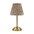 thumbnail image 2 of Lypsnake Fabric Floral Table Lamp, Pleated Cream Floral Lampshade Desk Lamp with Battery& USB Rechargeable, Rechargeable Decorative Bedside Lamp Night Light for Bedroom Living Room Side Table Decor, 2 of 7