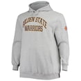 thumbnail image 2 of Men's Mitchell & Ness Baron Davis Heathered Gray Golden State Warriors Big & Tall Name & Number Pullover Hoodie, 2 of 4