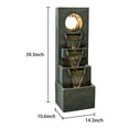 thumbnail image 3 of Garden Fountain Outdoor w/LED Lights – Indoor Modern Cascading Floor, 3 of 5