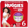 thumbnail image 1 of Huggies Little Movers HuggFit 360° Baby Diapers with 360° Waistband, Size 3-7, 1 of 9