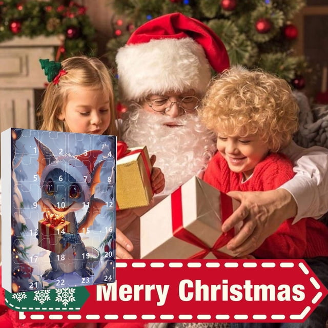 ¡Gran Ahorro en tu Compra!, Calendario de Adviento de Navidad 2024 Calendario de cuenta regresiva de Navidad de 24 días con 24 adornos navideños colgantes de acrílico con forma de bebé dragón