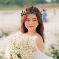 thumbnail image 3 of MasteelfCA 1Pc Retro Rhinestone Crown Hairband Bridal Hairband Wedding Dress Hair Decor, 3 of 8