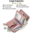 thumbnail image 6 of (2 pack) Sendefn Small Women Wallet Genuine Leather Bifold Purse RFID Blocking Card Holder, 6 of 8