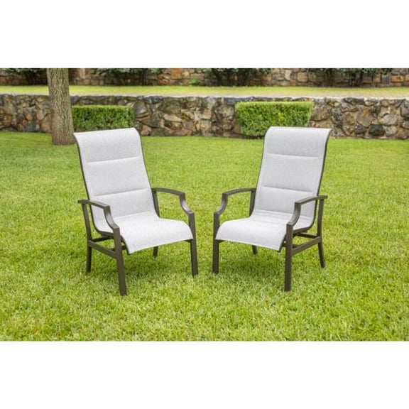 set de 2 sillas sling acero y tela gris