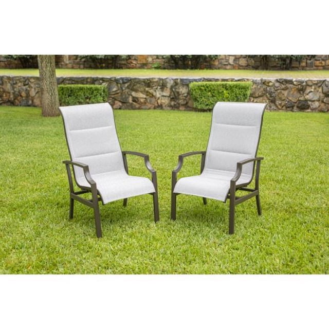 set de 2 sillas sling acero y tela gris