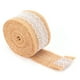 thumbnail image 1 of Cinta de arpillera con encaje blanco, rollo de yute natural para decoración DIY, embalaje de regalo, 5 yardas, encaje dentado de 5 cm, 1 of 14
