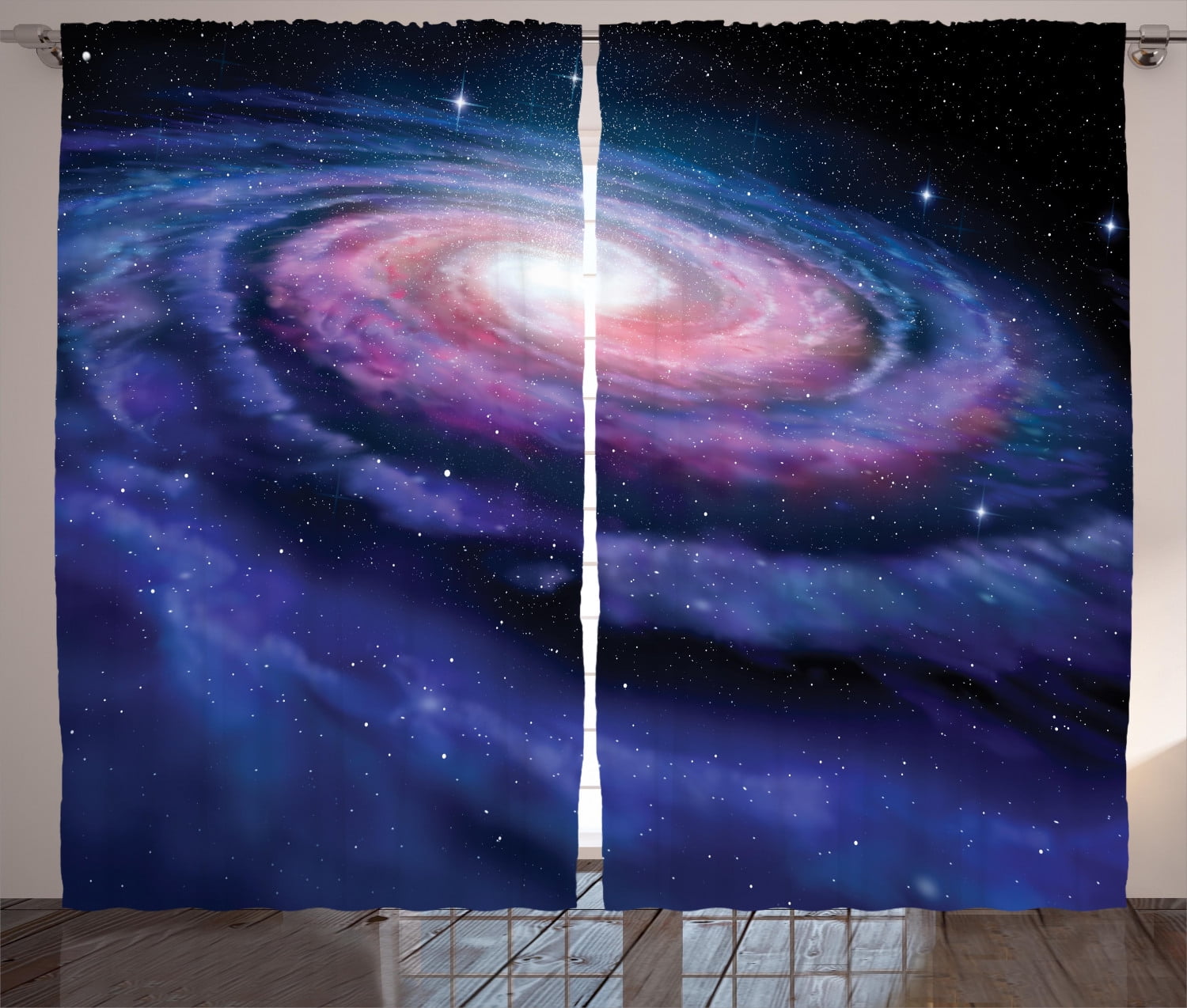 Stars Outer Space Milky Way Style Spiral Galaxy Area Rugs Living Room Floor Mat 