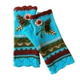 thumbnail image 2 of Women Warm Hand Hook Small Flower Handmade Woolen Gloves, 2 of 2
