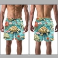thumbnail image 3 of luoweisi Men's Beach Shorts Quick Dry Swim Trunks with Mesh Lining Sea Turtle L, 3 of 5