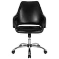 thumbnail image 4 of Home Office Mid-Back Office Chair with Wrap Style Arms in Black LeatherSoft, 4 of 4