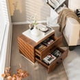thumbnail image 3 of Gymax 2PCS Nightstand Bedside Side End Table w/ 2 Drawers for Bedroom Living Room, 3 of 7