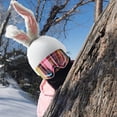 thumbnail image 3 of Jiibva Knit Ski Helmet Cover Bunny Ear Skiing Caps Cover Unisex Ski Helmet Cover for Snowboard, Winter Sports Helmet Accessories, 3 of 7