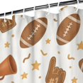 thumbnail image 3 of Football and Cheer Goods Pattern Shower Curtain 84"x72" ,Bathroom Decorative Shower Curtains Set with 12 Hooks,Modern Waterproof Washable Shower Curtain, 3 of 6