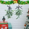 thumbnail image 6 of 4PCS Artificial Mistletoe Pick Buffalo Plaid Bow White Berries Mistletoe Kissing Ball Christmas Mistletoe Hanging Ornament Christmas Tree Ornaments for Christmas Party Tree Decorations, 6 of 7