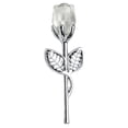 thumbnail image 3 of Rosa de cristal, regalo romántico para San Valentín, día de la madre, graduación. Blanco plateado, 3 of 9
