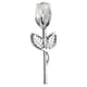 thumbnail image 3 of Rosa de cristal, regalo romántico para San Valentín, día de la madre, graduación. Blanco plateado, 3 of 9