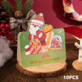 thumbnail image 2 of Tarjeta de mensaje de bendición pequeña de 10 piezas, tarjeta de regalo, tarjeta de felicitación con estampado en caliente, Navidad, nuevo, 2 of 4
