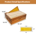 thumbnail image 5 of Wax-Coated Cedarwood Medium Super Beehive Box for Langstroth 10-Frame Hives – Durable Weatherproof Kit with Frames & Wax Foundations – Easy Assembly for Beekeeping, Ideal for Honey Production, 5 of 8