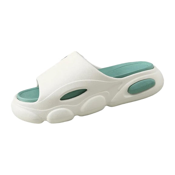 Yunhgft EVA Slippers Floor Slides Shoes Open Toe Sandals Casual Women Men Beach Slippers White 39 to 40