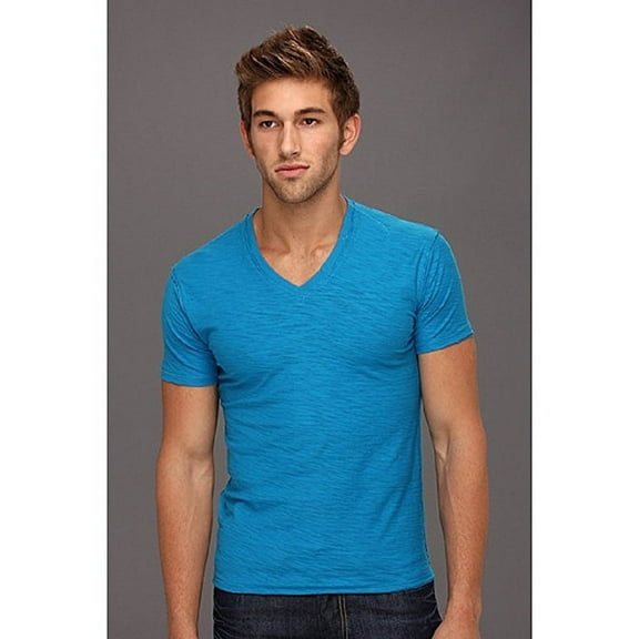 Diesel Men's V-Neck Tee Tos Jersey T-Shirt Deep Blue Azure/Deep Blue 3XL