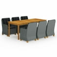 thumbnail image 1 of vidaXL 9 Piece Garden Dining Set Light Grey, 1 of 5
