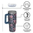 thumbnail image 4 of OBREWU Pioneer Flower Tumbler with Handle and Lid,Pioneer Flower 40oz Double Wall Vacuum Insulated Tumbler,Cups Gift for Women and Men, 4 of 7
