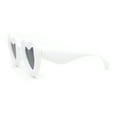 thumbnail image 3 of Womens Lolita Thick Bubble Frame Heart Plastic Sunglasses White - Black, 3 of 4