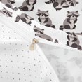 thumbnail image 4 of Castle Fairy Cartoon Gray Raccoon Bedding for Boys,Kawaii Animal Duvet Cover Full,Gray Black,Reversible,3pcs,No Comforter,1 Duvet Cover and 2 Pillowcases, 4 of 6
