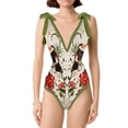 thumbnail image 3 of Traje de baño sexy de una pieza para mujer con control de barriga Monokini Bikini Longuette Trajes de baño Tankini Set - Pájaro, 3 of 6
