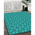 thumbnail image 2 of Ahgly Company Indoor Round Patterned Dark Turquoise Green Area Rugs, 8' Round, 2 of 6