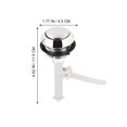 thumbnail image 2 of 3pcs Toilet Tank Single Push Button Round Toilet Water Tank Cover Push Button, 2 of 9
