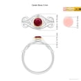 thumbnail image 4 of ANGARA Natural Bezel-Set Solitaire Ruby Dual Infinity Ring in 14K White & Yellow Gold for Women (Size-5mm) | July Birthstone, Birthday, Anniversary, Jewelry Gift for Women | Natural Ruby Ring, 4 of 9