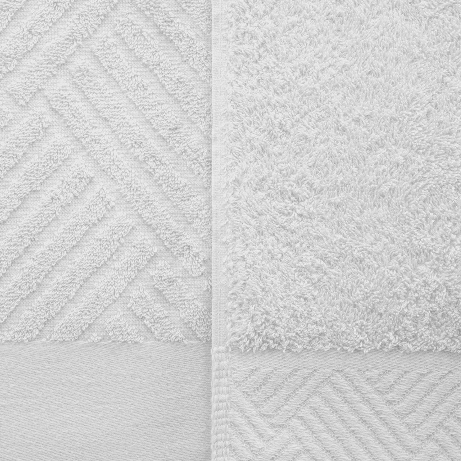 Hand 6-pc Black 100/% Egyptian Cotton Basket Weave Jacquard Towel Face Set