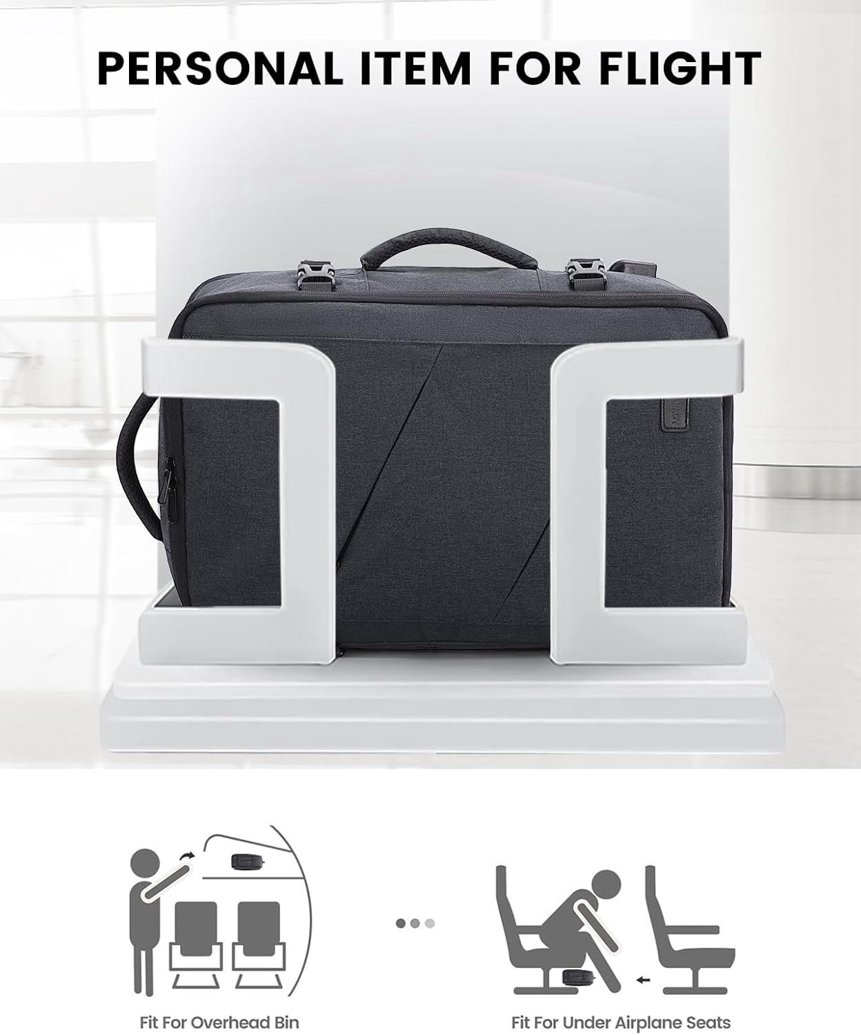 LOVEVOOK Travel Carry on Backpack, Large 40L Personal Item Travel Bag for Men & Women Flight Approved with 3 Packing Cubes, Suitcase Water Resistant Luggage Daypack Business Weekender Bag, Black