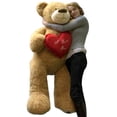 thumbnail image 5 of I Love You Giant Valentine Teddy Bear 5 Foot Soft Tan 60 Inch, Holds Heart Pillow, 5 of 9