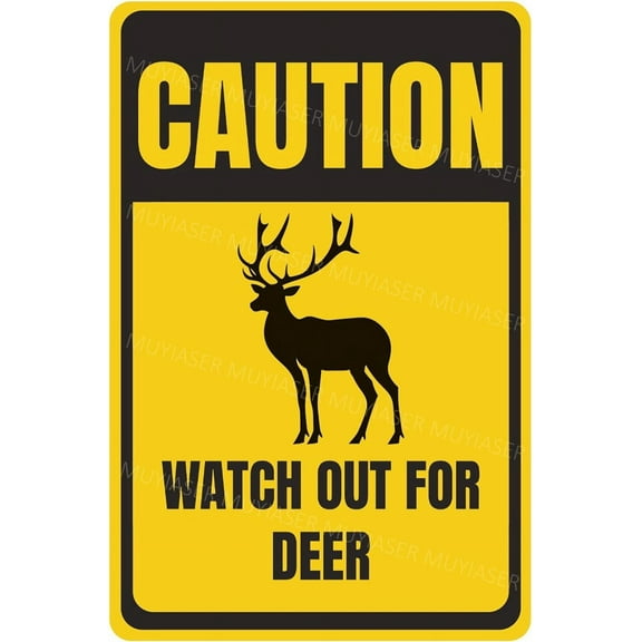 Caution Watch Out For Deer Sign You Have Been Warned Metal Tin Signs Door Sign Metal Tin Sign 8x12 Inch