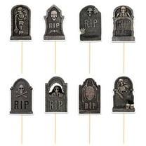 WEGFTDUOP Halloween Cake Decoration Inserts Tombstone Theme Party Cake Inserts Halloween Decoration Small Inserts